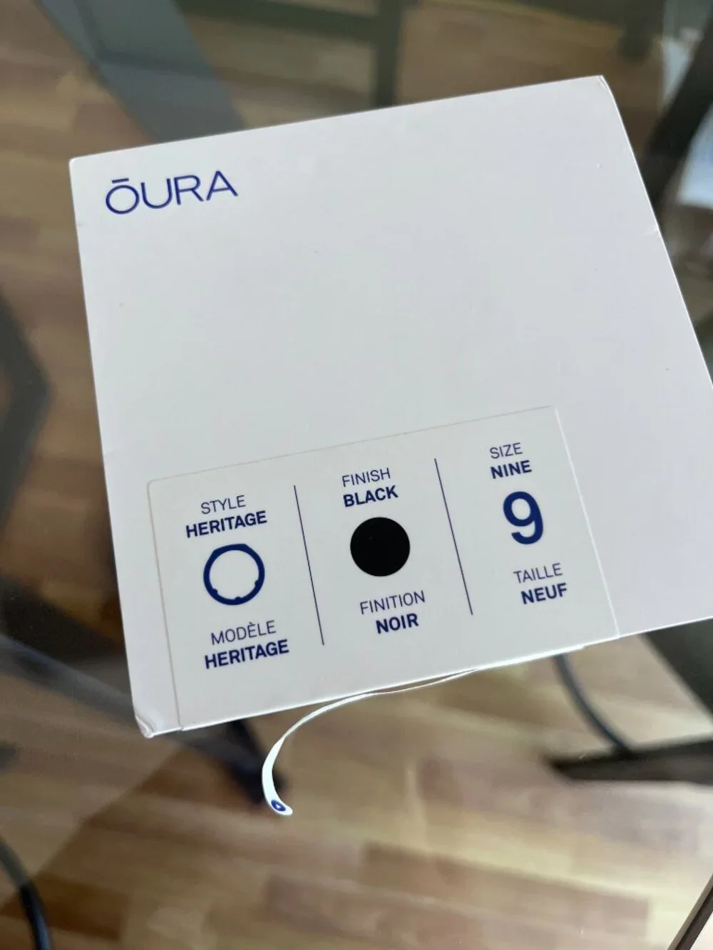 Oura Ring Gen3 Heritage Smart Ring Black Size 9